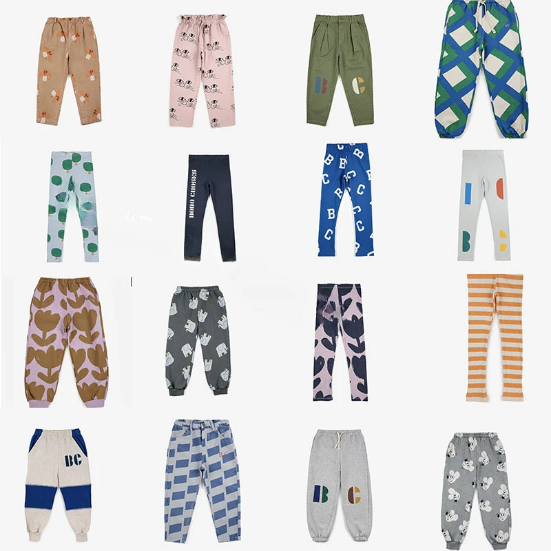 

Pre-sale Kids Autumn Pants Casual Style BC Brand Boys Loose Pants Cartoon Mouch and Cat Print Children Bottoms