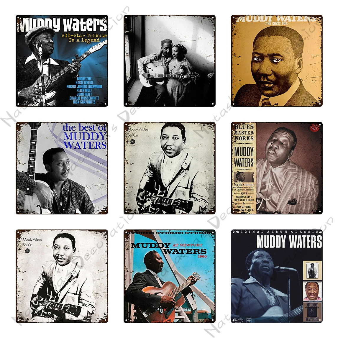 

Гитарист мудди воды металлическая пластина Блюз металлический постер рок музыка декоративная пластина бар гараж металлический постер нас...