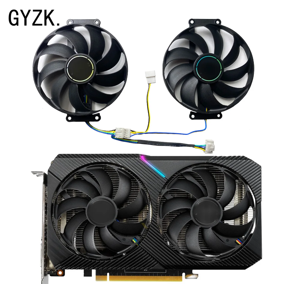 Новый сменный вентилятор для видеокарты ASUS DUAL GTX1650 MINI OC GDDR6