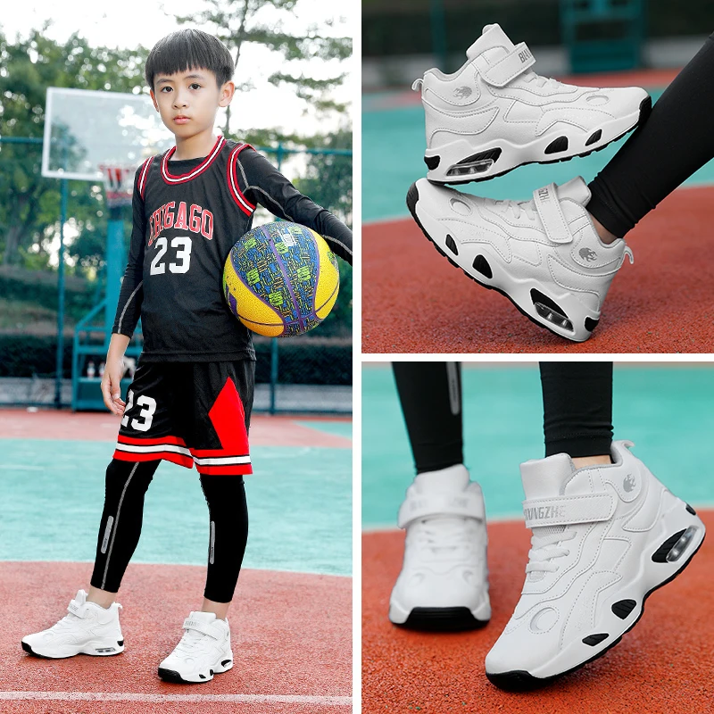 Children's fashion cool children's shock-absorbing basketball shoes elementary school sports shoes running shoes