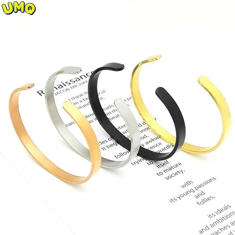 

10mm Wide Smooth Cuff Bangle Yellow Gold Filled Simple Style Classic Womens Bangle Bracelet Gift