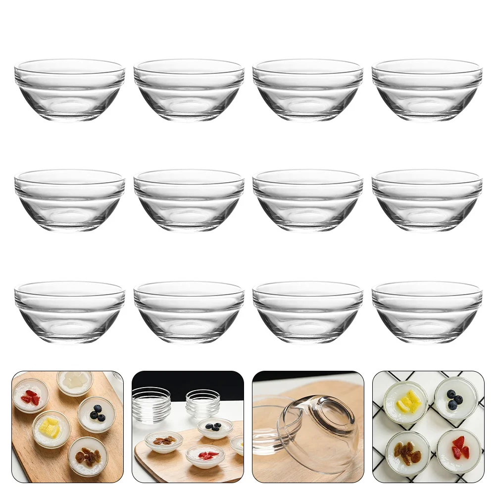 

Bowls Bowl Mini Dishes Cups Prep Dessert Clear Mixing Serving Cake Cup Pudding Cupcake Candy Pinch Custard Dip Molds Muffin