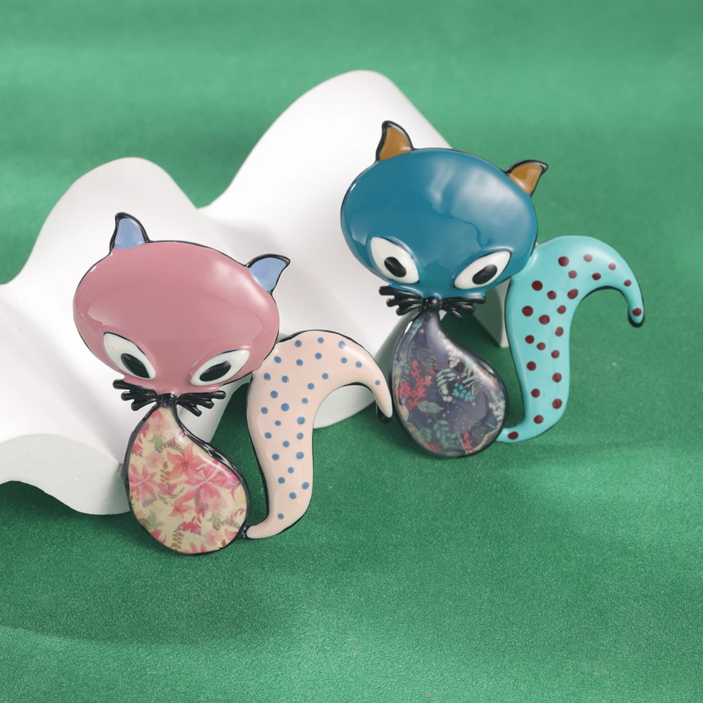 Женские эмалированные Броши D &amp Rui с лисой милым мультяшным рисунком для женщин