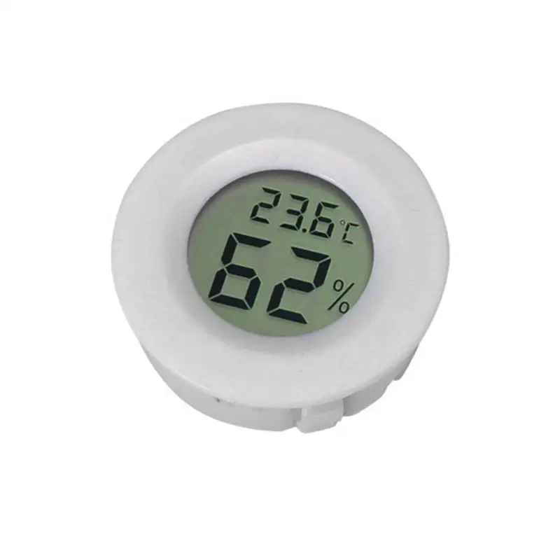 

Mini Digital Thermometer Hygrometer Round Shape LCD Display Reptile Aquarium Temperature Humidity Meter Detector