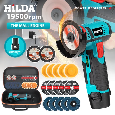 HILDA Беспроводная угловая шлифовальная машина 12В