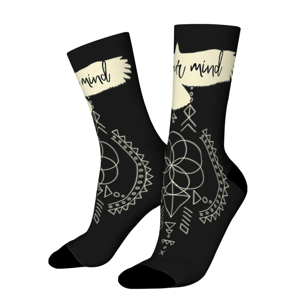 

Free Sacred Geometry OM Straight Socks Male Mens Women Summer Stockings Polyester Harajuku