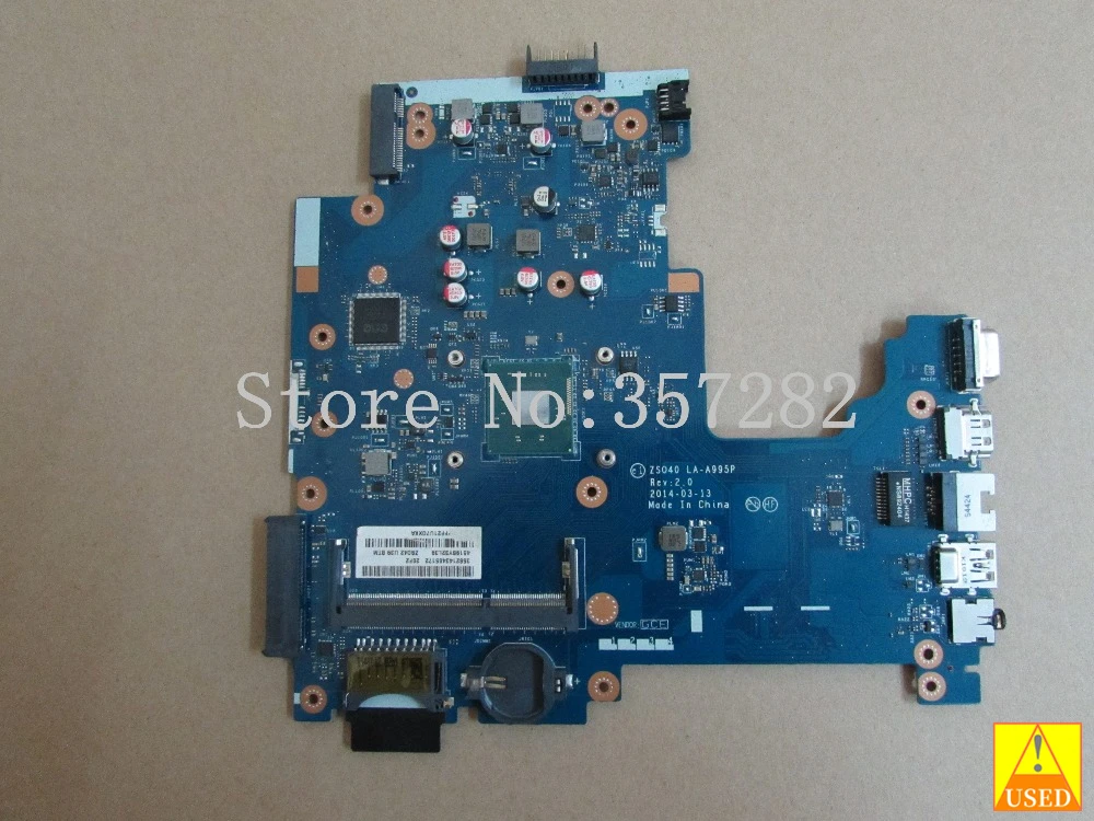 

Для HP 240 G3 б/у материнская плата для ноутбука ZS040 LA-A995P SR1SJ N2815 CPU DDR3 полностью протестирована и работает идеально
