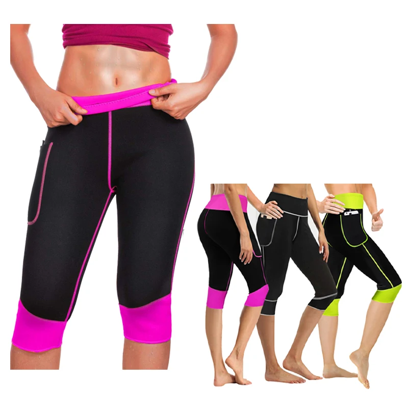 Women Neoprene Sauna Leggings Sweat Shorts Weight Loss Workout Running Capris Slimming Compression Thermo Pants