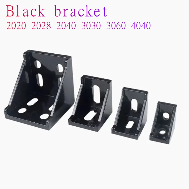 

Алюминиевые фитинги для угловых кронштейнов 2020-2040-3030-3060-4040 черные