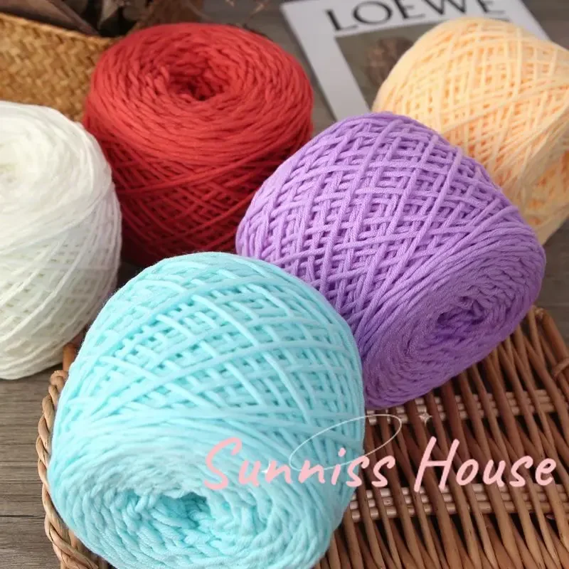 200 г твердой пряжи для тафтинга 8 нитей мягкая теплая шерстяная нить 5 мм хлопковая