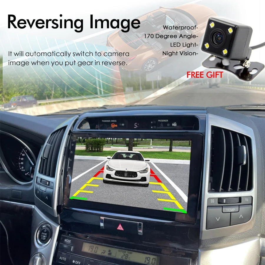 Автомагнитола 2DIN 128 ГБ для Toyota Land Cruiser 200 LC200 2012-2008 CarPlay стерео GPS мультимедийный