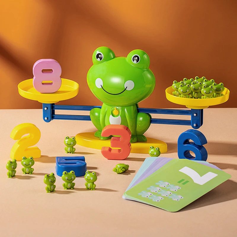

Cut Frog Balance Montessori Math Training Toys Scale Educational Kids Learning Mathmatics