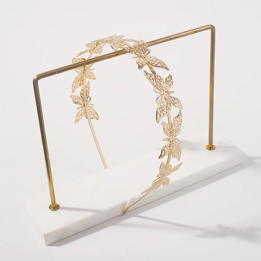 

Новинка, ободок для волос из сплава, Французская романтическая Женская Роскошная заколка-бабочка, украшение для волос, женская модная повяз...