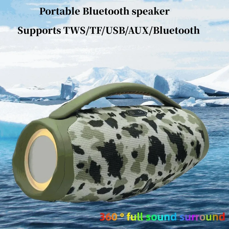100W Ultra High Power Portable Home Theater Sound System RGB Light Effect Wireless Outdoor Bass Speaker Stereo TWS/TF /USB/AUX