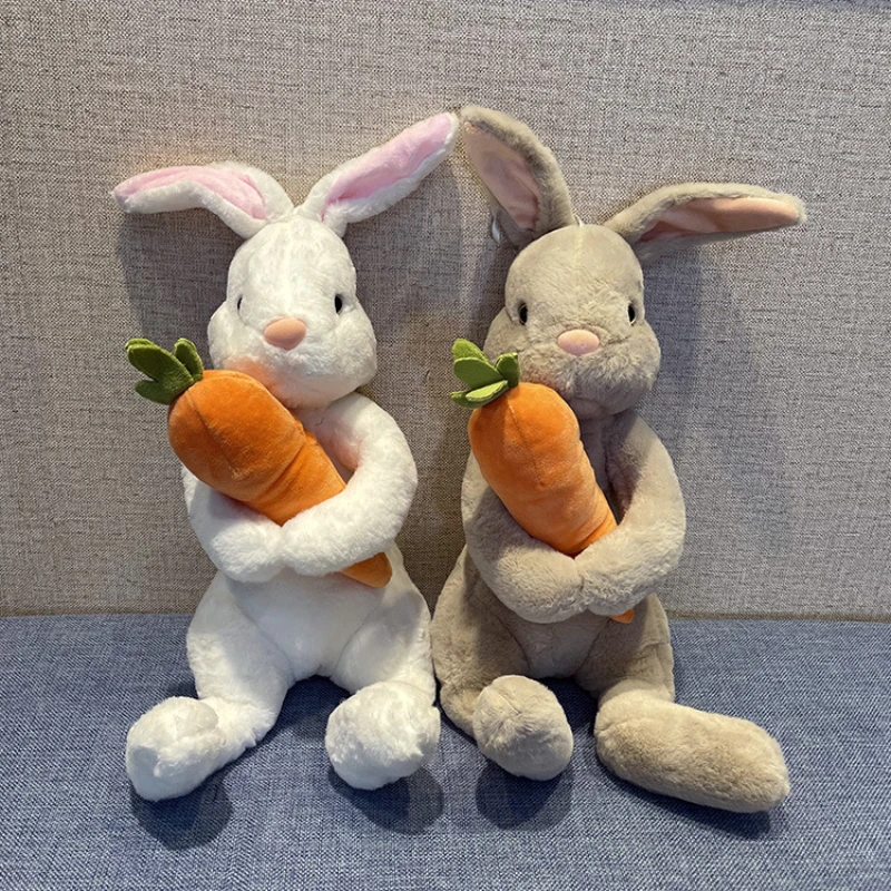 

20cm Cute Embrace Carrot Bunny Doll Little White Rabbit Plush Toy Doll Happy Easter Party Decoration For Home Kid's Favor Gifts