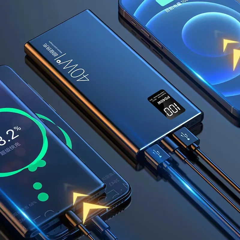 

40W Super Fast Charge 20000mAh Power Bank Two-Way Fast Charge Large Capacity Battery Suitable For Apple Huawei Xiaomi Laptop