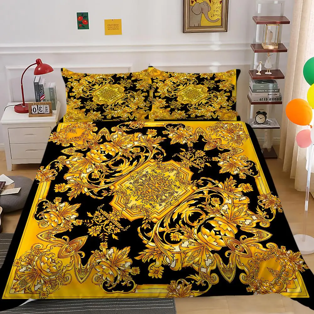 

Fashion Bedding Set 2/3pcs 20 Patterns 3D Digital Luxury Printing Duvet Cover Sets 1 Quilt Cover + 1/2 Pillowcases US/EU/AU Size
