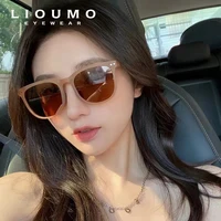 lioumo fashion folding sunglasses women 2022 unique design sun glasses for men uv400 driving eyewear portable case zonnebril