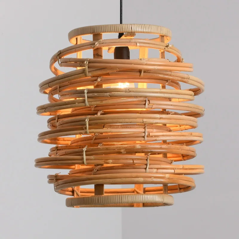 

Japanese pendant lights retro rattan lampshade lamp bedroom room lighting Kitchen dining room modern lamps vintage home decor