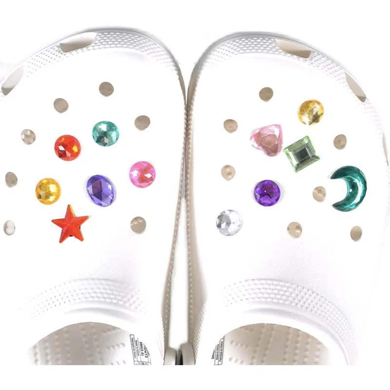 

New Fashion Elegant Rhinestone Charms for Crocs Colorful Clogs Shoe Buckle Luxury High Quality Croc Decoration for Girls Gift