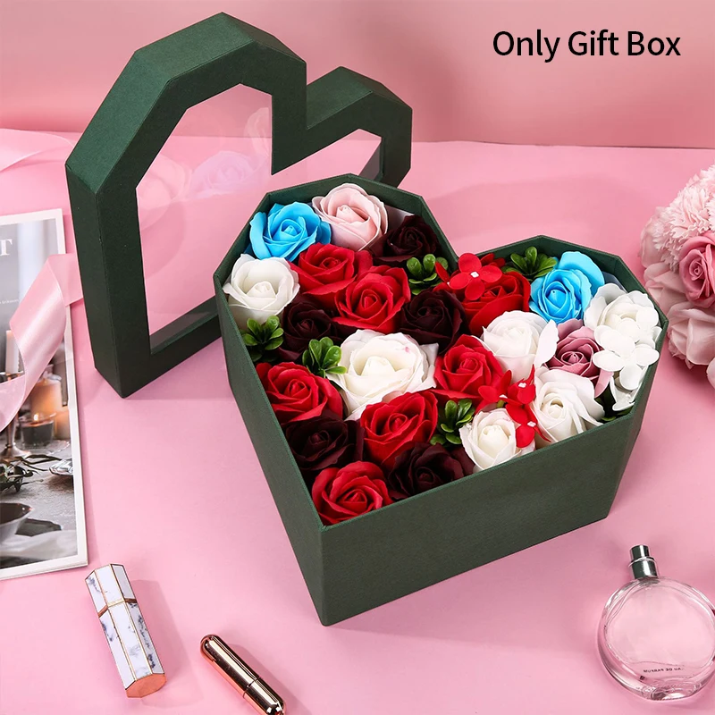 

Bridesmaid With Lid Window Present Packaging Gift Box Heart Shaped Valentine Day