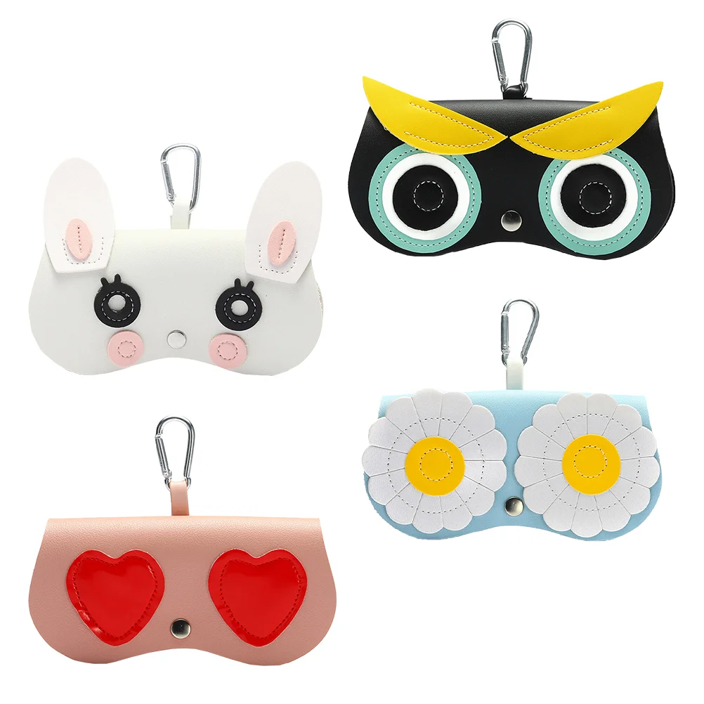 

4pcs Glasses Cases Sunglasses Eyewear Pouches Eyeglasses Organizers with Hook