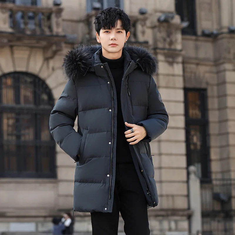 2024 осенне-зимнее новое удлиненное и утолщенное пальто из гусиного пуха с
