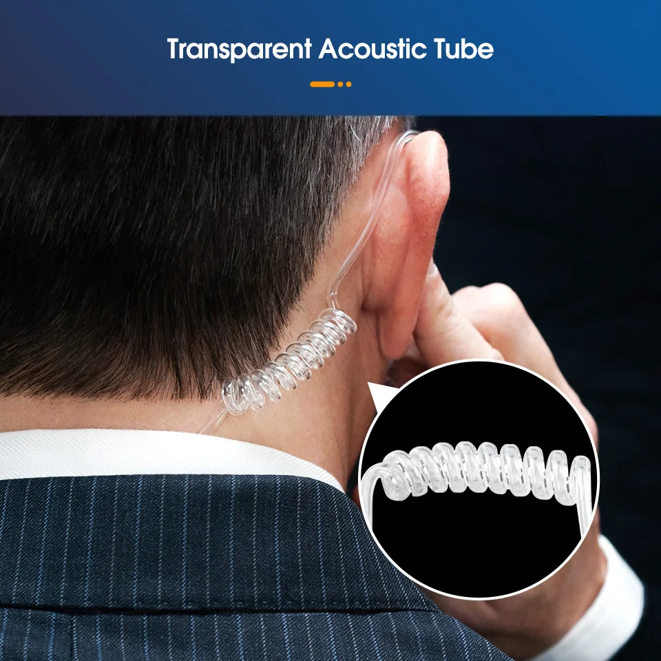 Retevis EAK006 PTT/VOX Switch Headset Covert Acoustic Tube 2Pin Earpiece for Baofeng UV 5R RT622 RT3S RT81 RT86 Walkie Talkie