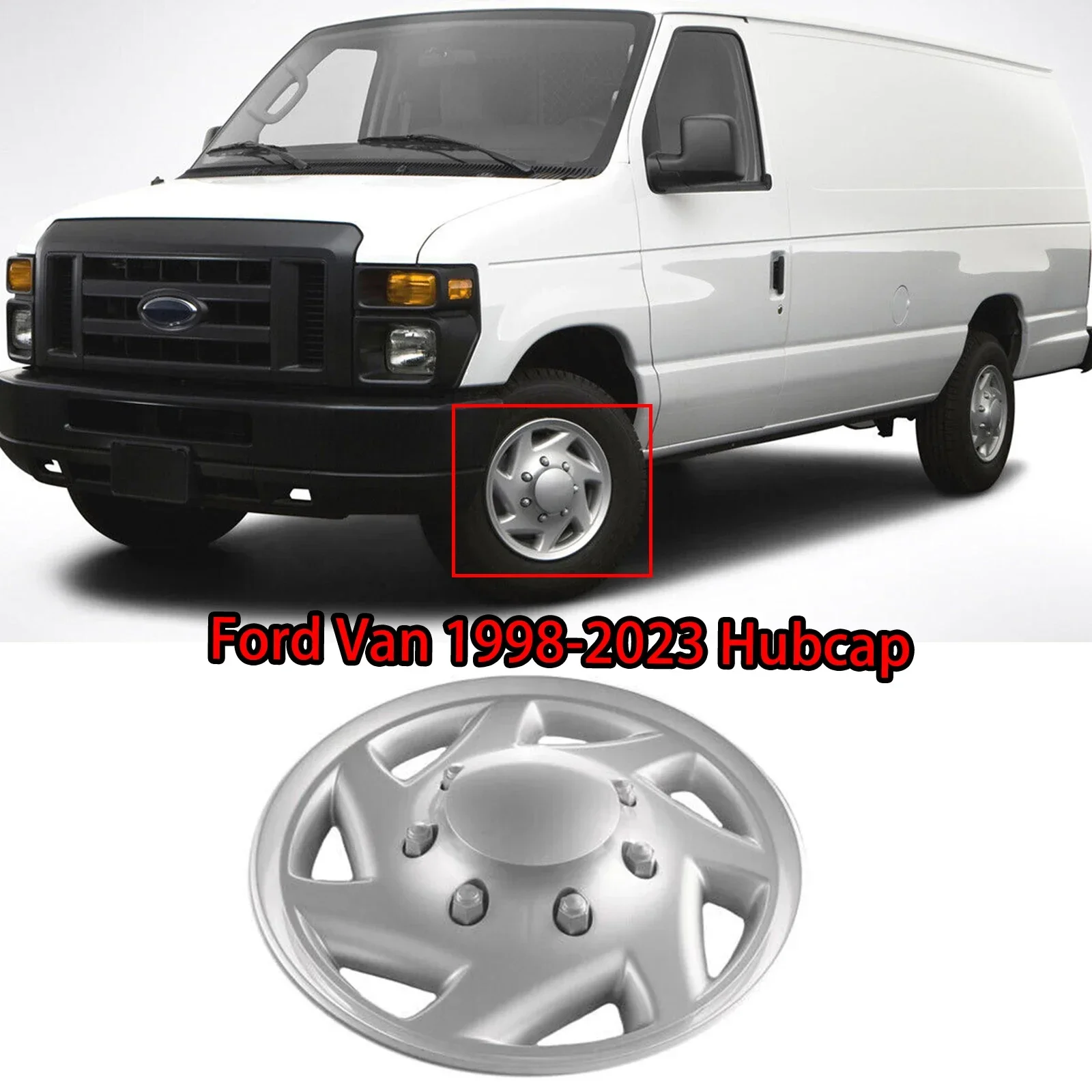 1 шт. для Ford E-Series Van 1997-2023 Серебряная муфта 16-дюймовая сверхпрочная защелка