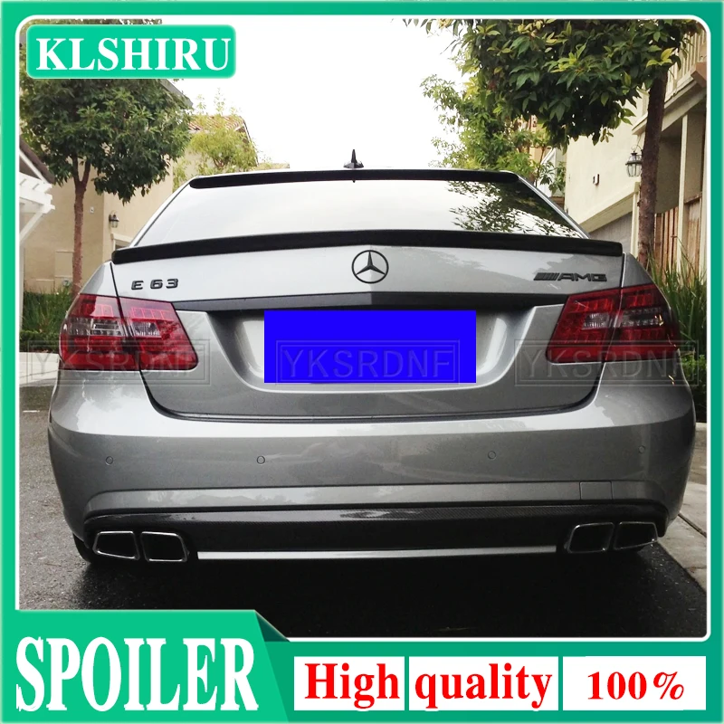 

Используется для Benz E класс W212 спойлер 2008-2015 года Седан 4-дверный глянцевый черный заднее крыло из настоящего углеродного волокна V-образные ...