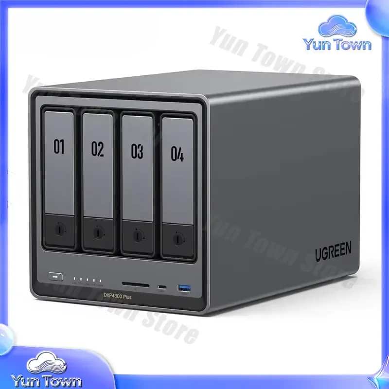 Фото DXP4800 Plus 4-дисковый настольный NAS-сервер для Intel Pentium Gold 8505 5-ядерный процессор, 4K 60 Гц, сетевое хранилище без дисков №2