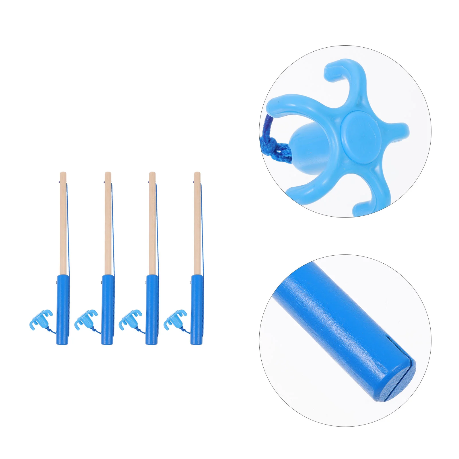 

4Pcs Children Wooden Fishing Rod Toys Creative Kids Magnetic Fishing Rod Toys