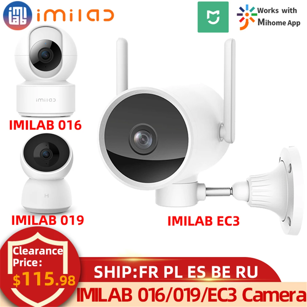

IMILAB 016&019&EC3 IP WiFi Camera Indoor/Outdoor 2K Mihome Smart Home Security Vedio Surveillance Webcam CCTV Cam Baby Monitor