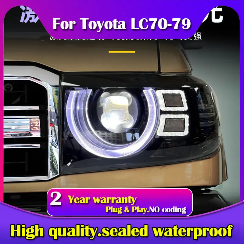 

for Toyota LC70-79 Land Cruiser LC7 series headlight assembly modified laser dual-light lens driving lights
