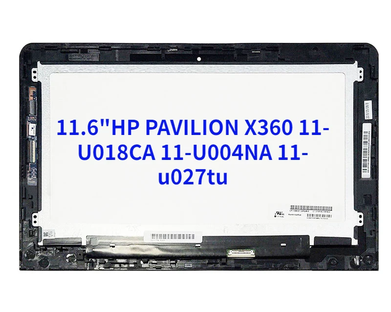 

11.6" Touch Screen Digitizer For HP PAVILION X360 11-U018CA 11-U004NA 11-u027tu Panel LED Replacement For HP X360 11-U series