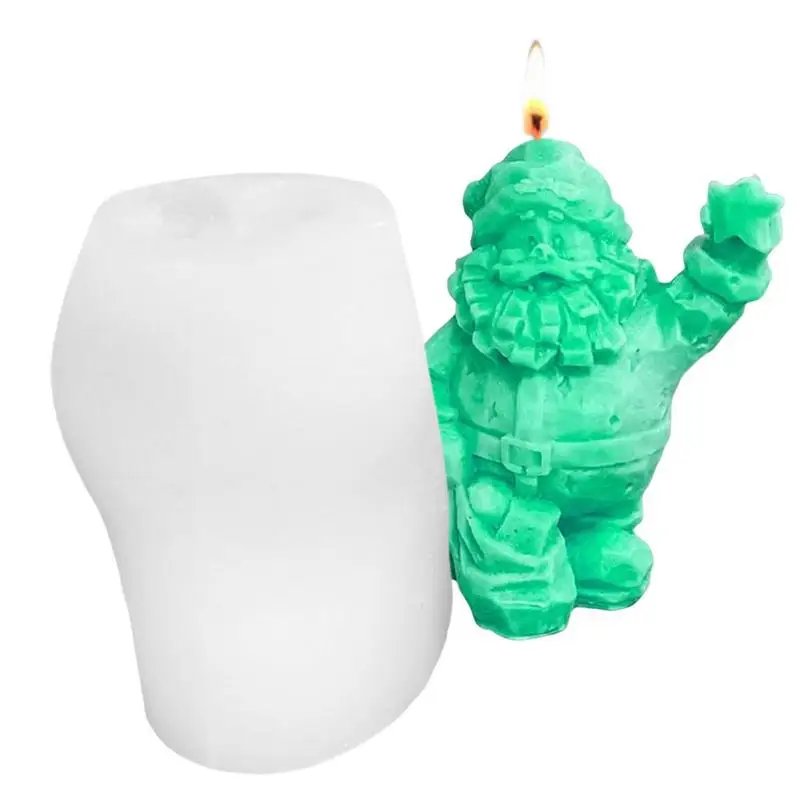 

Christmas Silicone Mold 3D Santa Claus Silicone Christmas Molds Christmas Theme Craft Art Silicone Soap Mold for Soap Making