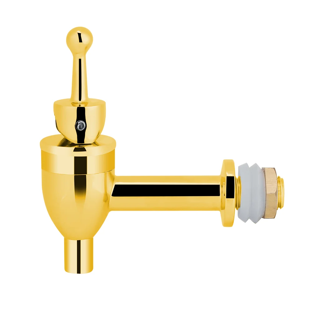 

Copper Faucet Tap Wine Beer Barrel Beverage Drink Dispenser Replacement Spigot Golden(1.2 cm)