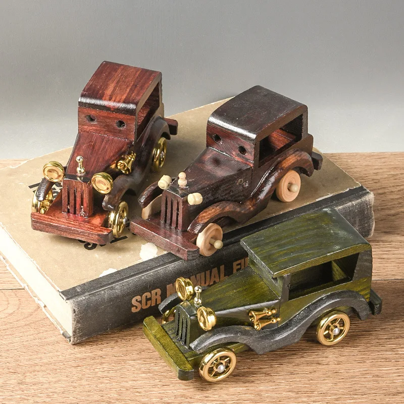 

Decorative Tabletop, Car Model, Train Decoration, Wooden Crafts, Steam Car, Jeep Toy, Children's Gift, Adult Model Decor