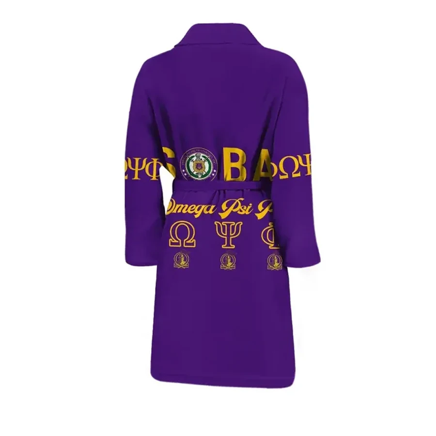 

Omega Psi Phi Fashion printed loose pajamas bathrobe
