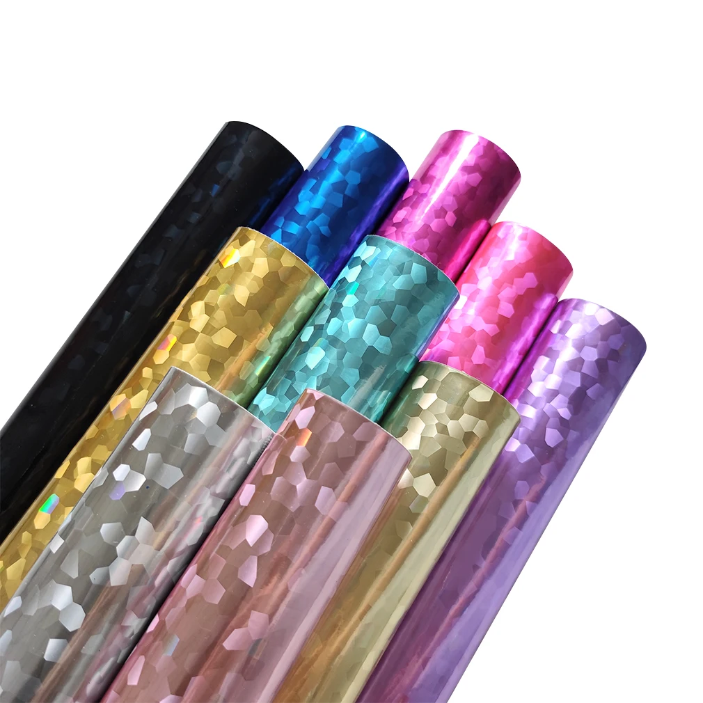

Holographic Iridescent Flash Color Lithotripsy Faux Leather Sparkle Shiny Fabric DIY Bows Makeup Bag Craft Material Leatherette