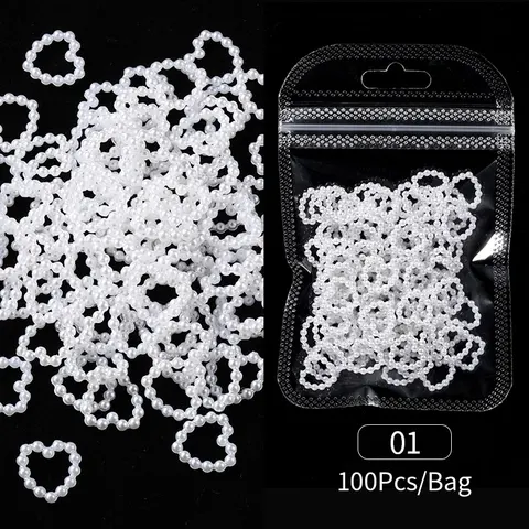 3D подвески для дизайна ногтей, 100 шт.