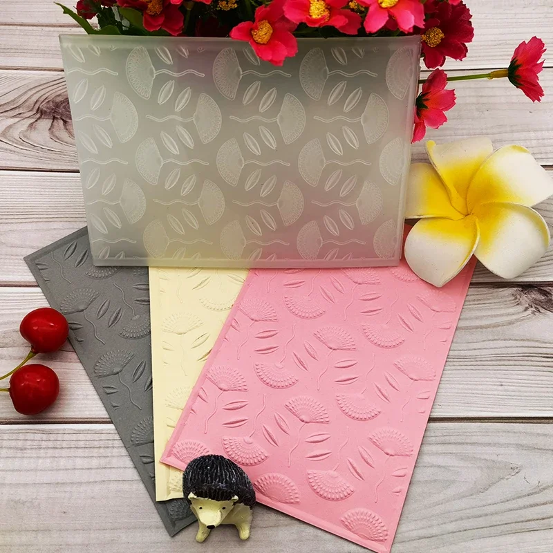 Тисненая папка с текстурой 3-d-Необычные цветы для ручной работы кирпичная стена