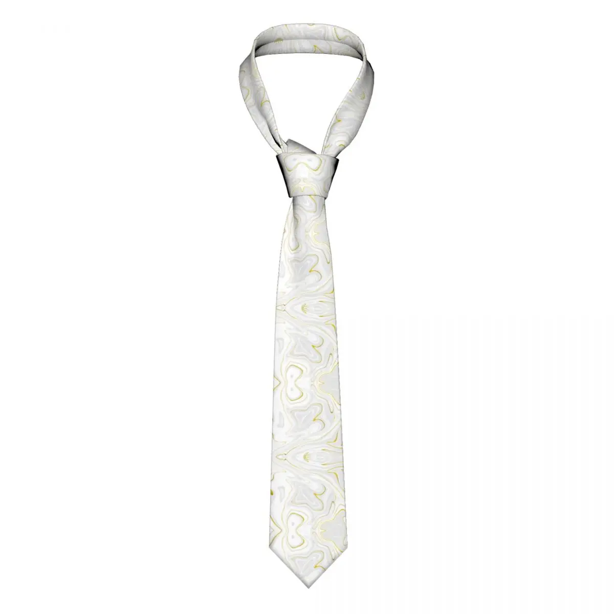 

Абстрактные роскошные мраморные галстуки для мужчин и женщин, полиэстер, 8 см, золотистый, белый, с камнями, аксессуары для детской свадебной...