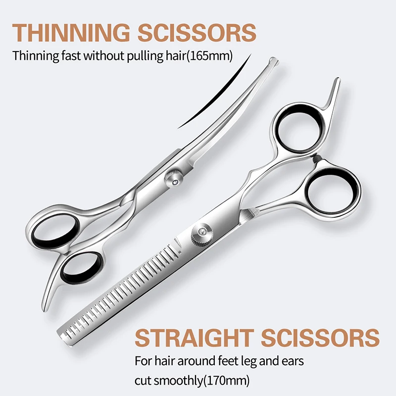 4 шт. ножницы для ухода за собаками с безопасным круглым кончиком набора стрижки