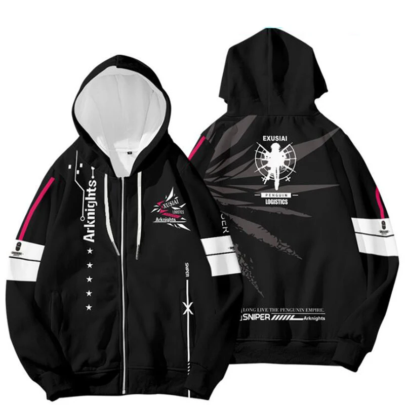 

Zipper Boy SweatshirtsGame Arknights Cosplay Costume Rhodes Island Texas Amiya Nian Chen Lappland Exusiai Men/women 3D Hoodie