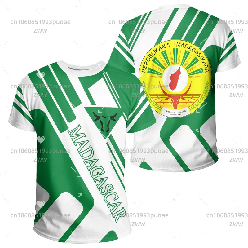 

2023 африканская мужская летняя футболка с круглым вырезом и короткими рукавами в спортивном стиле специальная Повседневная мода мадагаскарская футболка в Рокко стиле