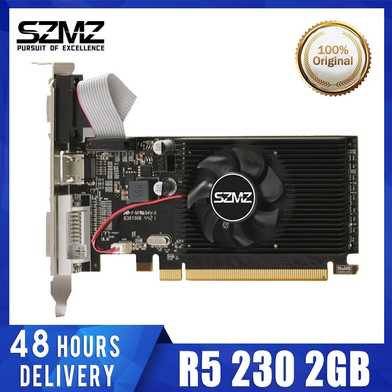 SZMZ R5 230 2 Гб видеокарта DDR3 64 бит портативная хорошая производительность