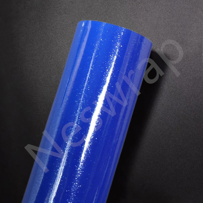 

Глянцевая синяя виниловая пленка премиум-класса, блестящая синяя пленка, виниловая пленка для стайлинга автомобиля с воздушными пузырьками, легкая установка, гарантия качества