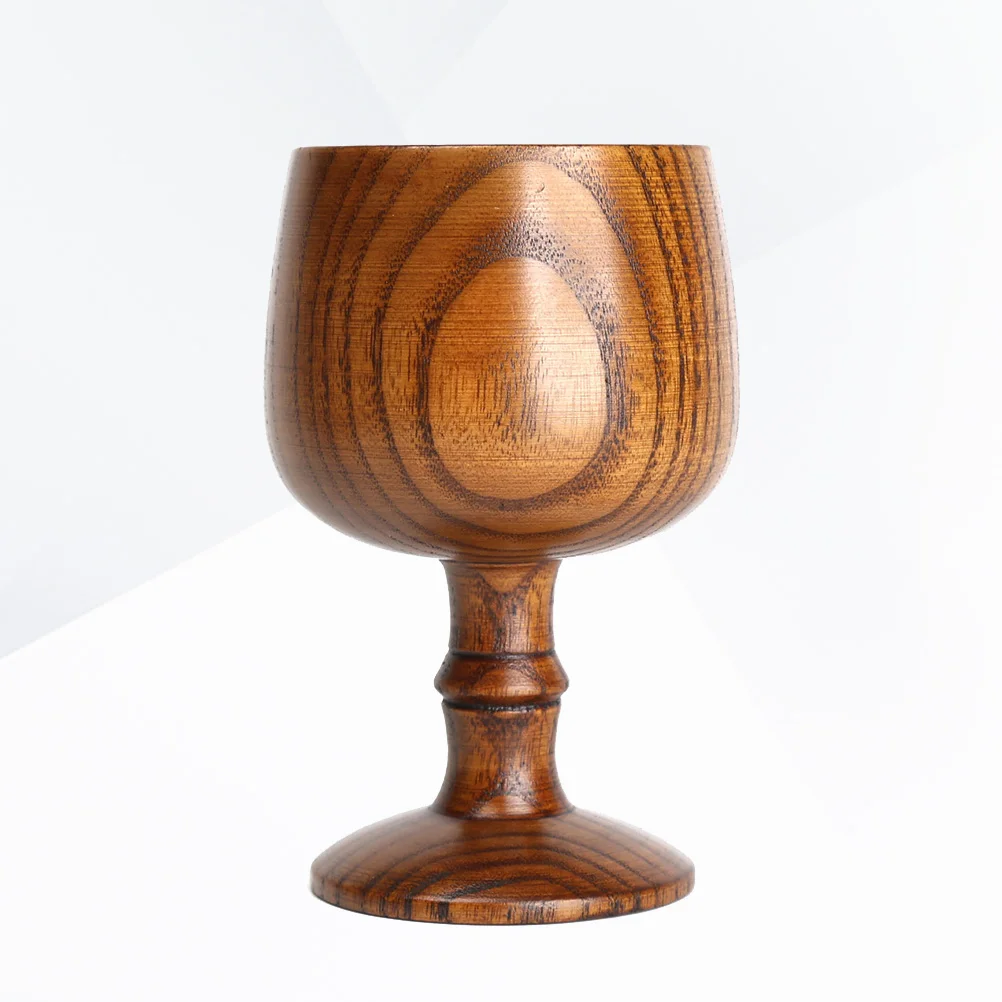 

Wood Goblet European Style Red Stem-cup Stemware for Home Bar Party