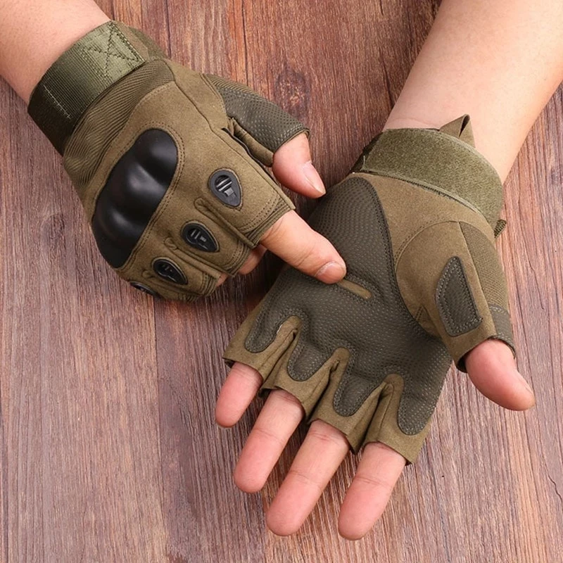 Перчатки с открытыми пальцами для мужчин военные тактические перчатки